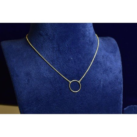 Circle Pendant Gold Necklace