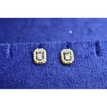 Classic Halo Cushion Studs