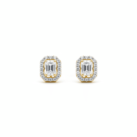 Classic Halo Cushion Studs