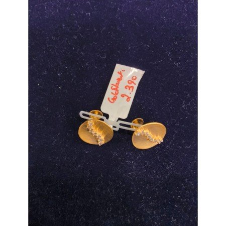 DiagonalGleam Gold Studs