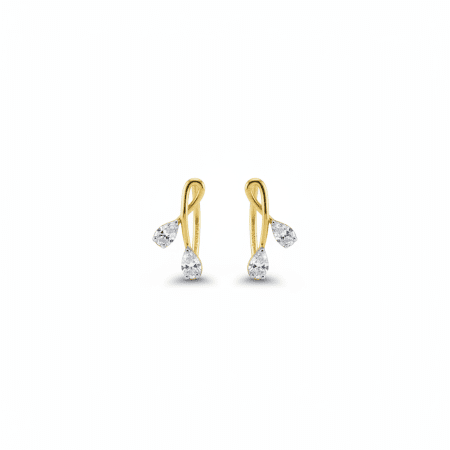 Dual Teardrop Diamond Studs