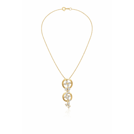 Gem Blossom Dual Pendant Necklace