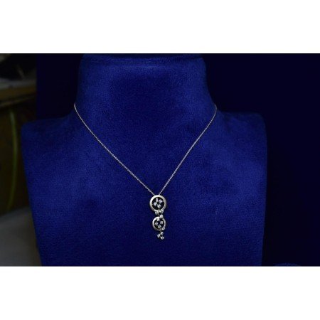 Gem Blossom Dual Pendant Necklace
