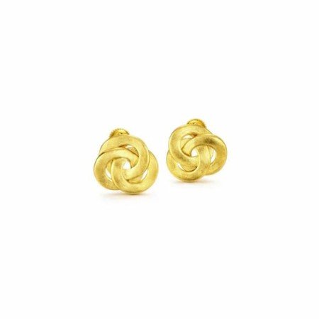 Gold Intertwined Knot Stud Earrings