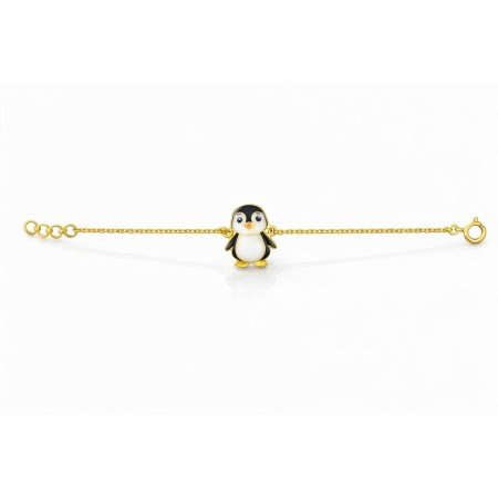 Gold Penguin Charm Bracelet