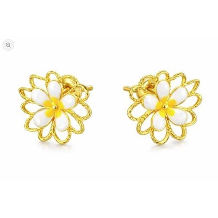 Golden Daisy Glow Studs