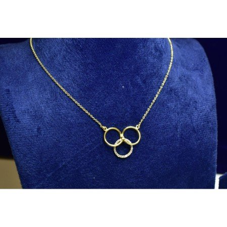 Interlocking Circles Gold Necklace