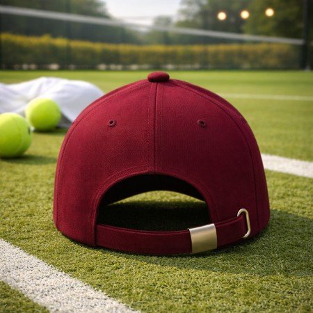 Maroon Structured Logo Cap Unisex