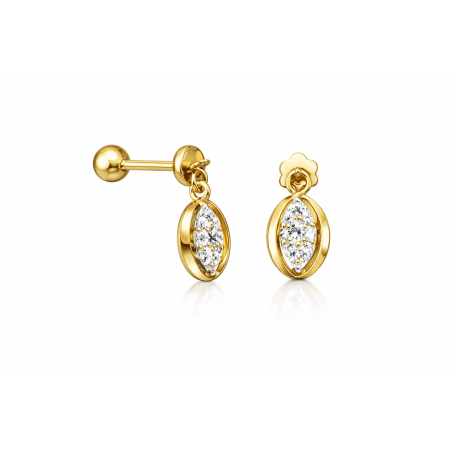 Marquise Gold Studs