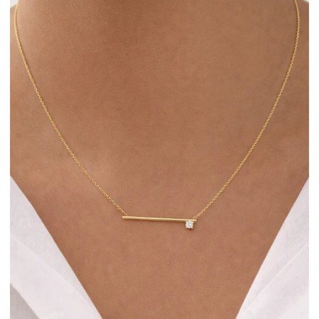 Minimal Bar Pendant Necklace