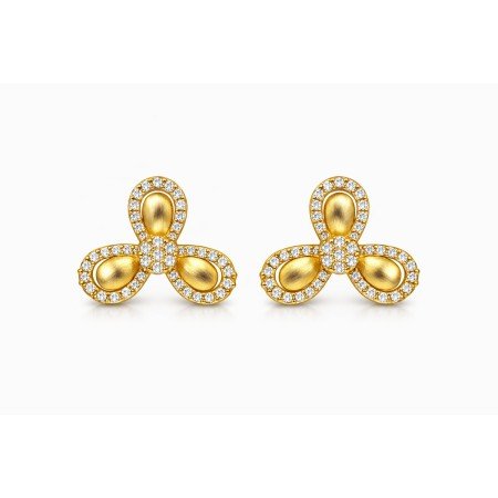 Petaline Glow Gold Stud