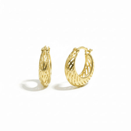 Textured Semi-Hoop Studs