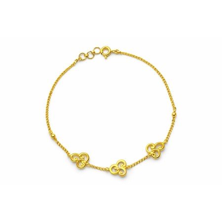 Trinity Swirl Gold Bracelet