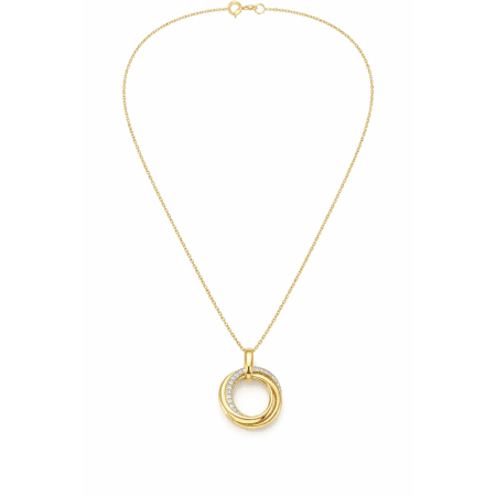 Triple Ring Gold Necklace