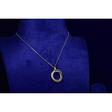 Triple Ring Gold Necklace