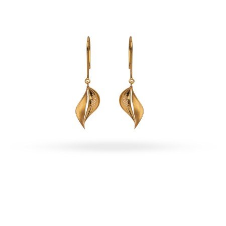 Twin Petal Flow Dangle Earrings