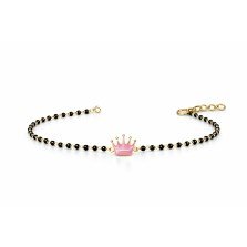 Black Bead Crown Baby Bracelet