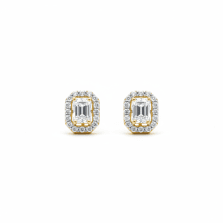 Classic Halo Cushion Studs