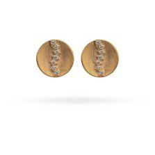 DiagonalGleam Gold Studs