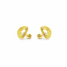 Elegant Oval Stud Earrings