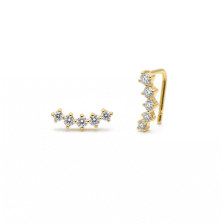 Five-Stone Arc Earrings