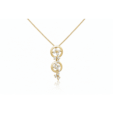 Gem Blossom Dual Pendant Necklace