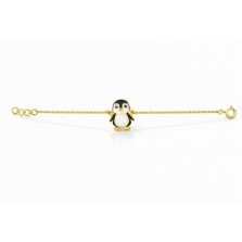 Gold Penguin Charm Bracelet