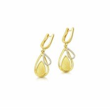 Golden Halo Teardrop Studs