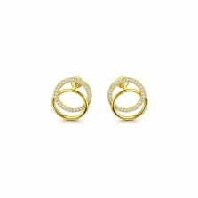 Infinity Halo Loop Studs – 18K Gold