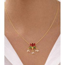 Lotus Statement Necklace