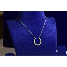 Luna Curve Stone Gold Necklace