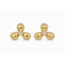 Petaline Glow Gold Stud