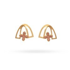 Pink Blossom Crown Studs