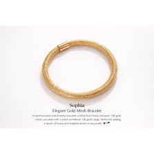 Sophia – Elegant Gold Mesh Bracelet