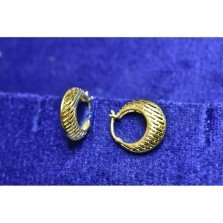 Textured Semi-Hoop Studs