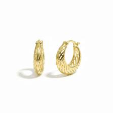 Textured Semi-Hoop Studs