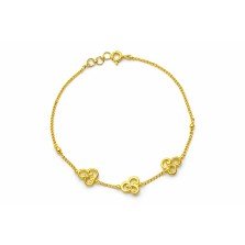 Trinity Swirl Gold Bracelet