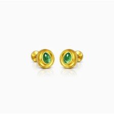 VerdéGlow Gold Studs