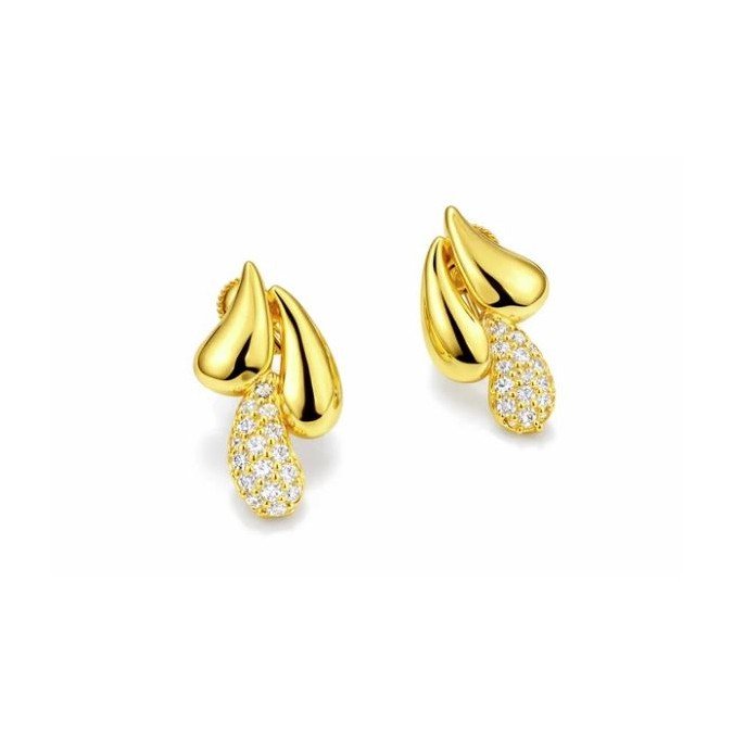 DewLeaf Gold Studs