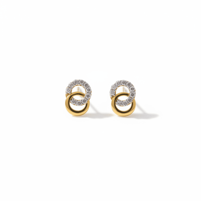 Dual Loop Gold Studs