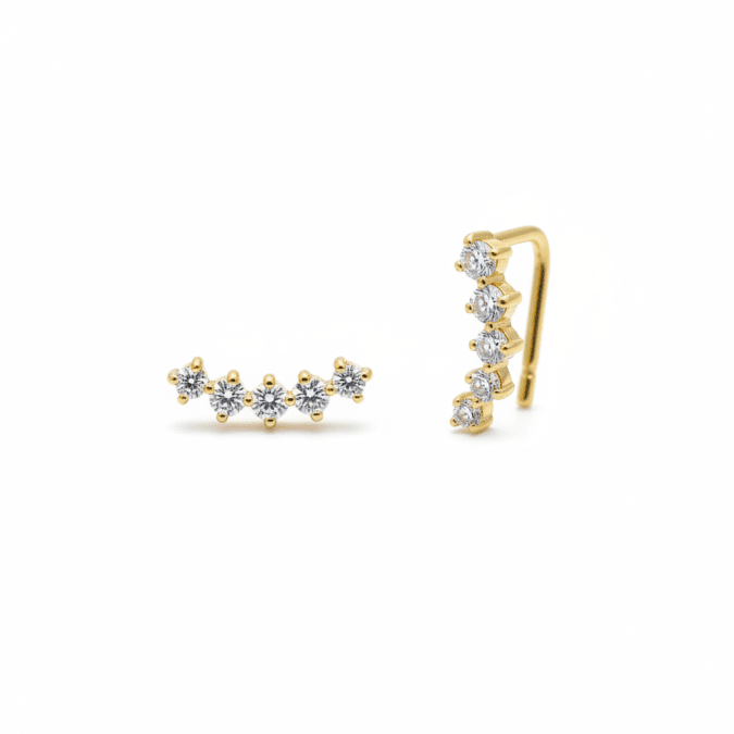 Five-Stone Arc Earrings