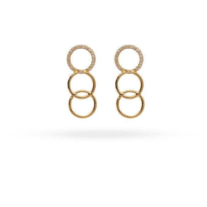 Trinity Gleam Hoop Studs
